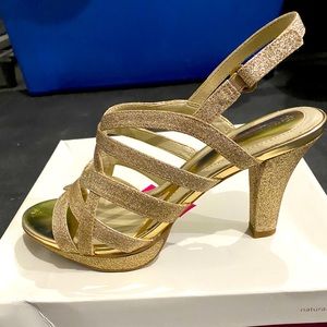 Gold high heels size 8.5